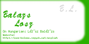 balazs losz business card
